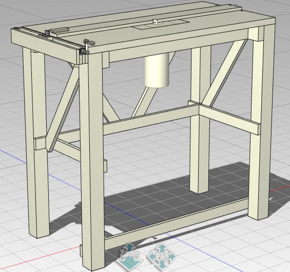 トリマーテーブル 刃先位置微調整機構 Cadiy3dオフィシャルサイト